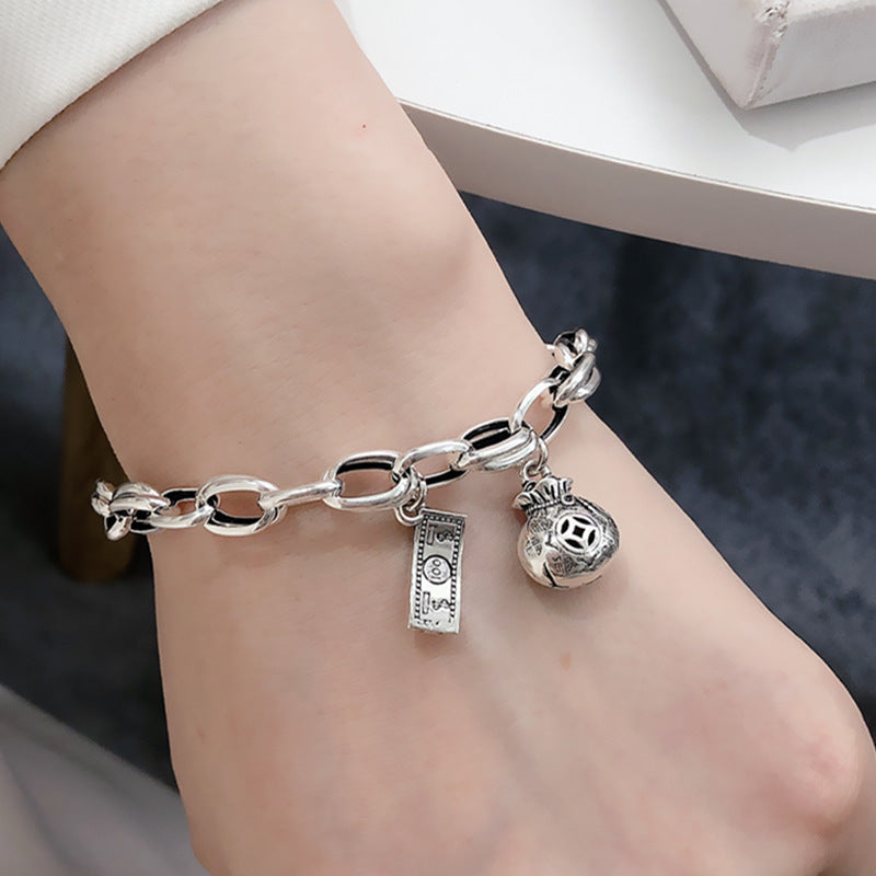 Damen-Armband mit kunstvoll gestaltetem Anhänger aus hochwertigem Metall Shop Nory