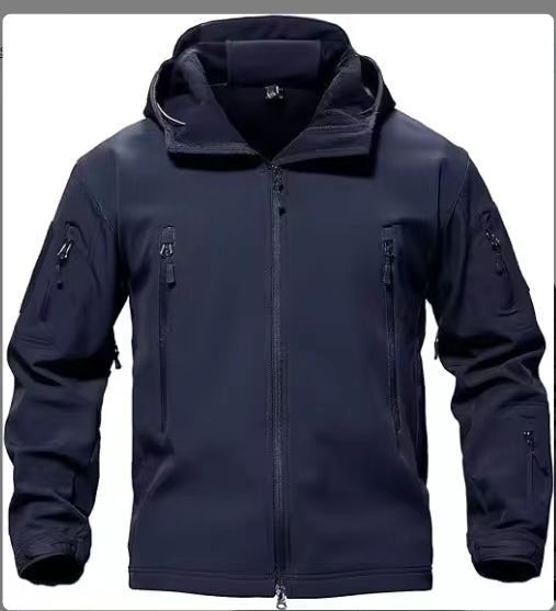 Herren Taktische Softshelljacke mit Kapuze, Tarnmuster und Mehrfach-Reißverschlusstaschen Shop Nory