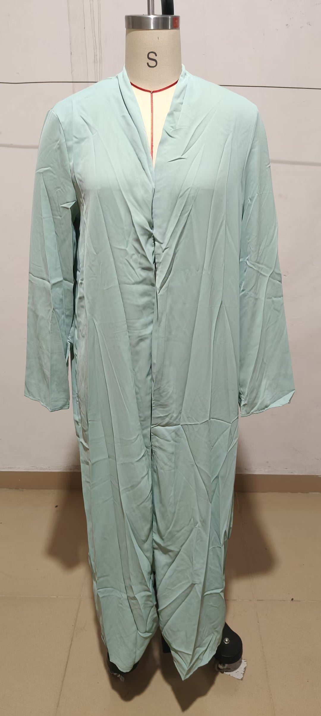 Damen Langer Kaftan‑Mantel mit fließender V‑Ausschnitt Drapierung Shop Nory