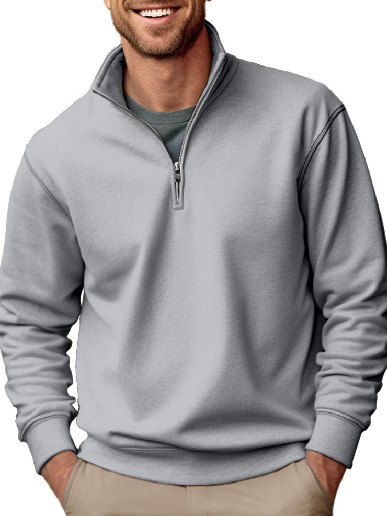 Herren nan Halbzip-Sweatshirt mit Stehkragen und weichem Fleece-Innenfutter Shop Nory