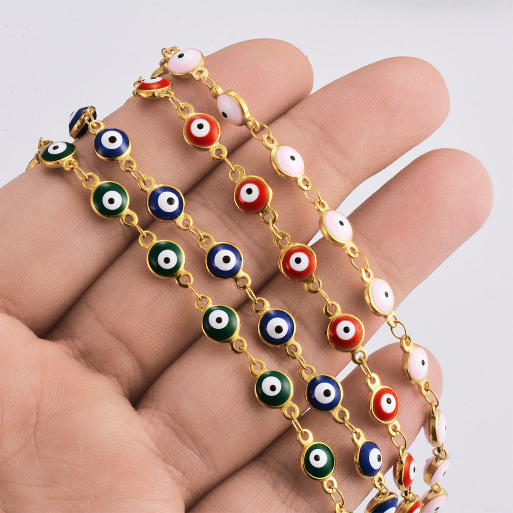 Damen Armband mit schützenden Augenmotiven und feinem Goldglanz Shop Nory