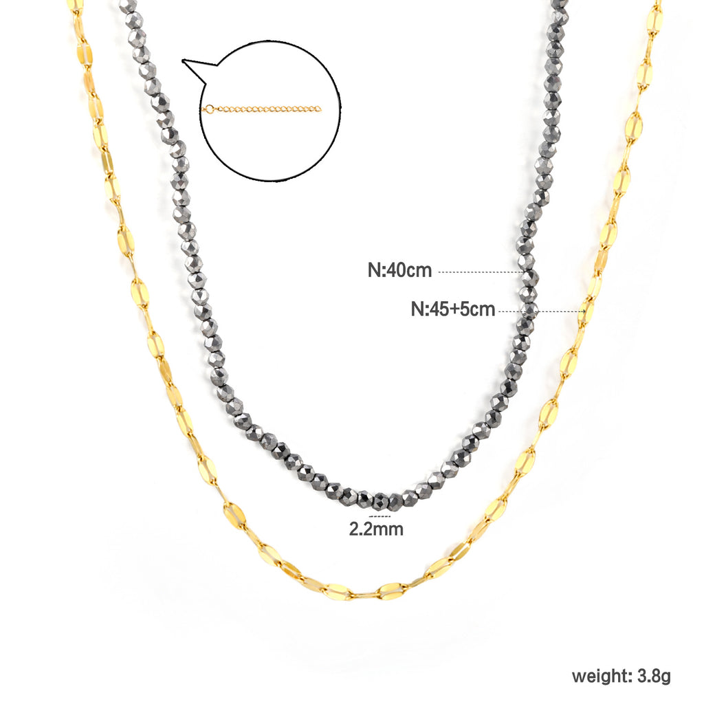 Damen Halskette mit verstellbarer Länge, funkelndem Design und eleganten Kristallakzenten Shop Nory