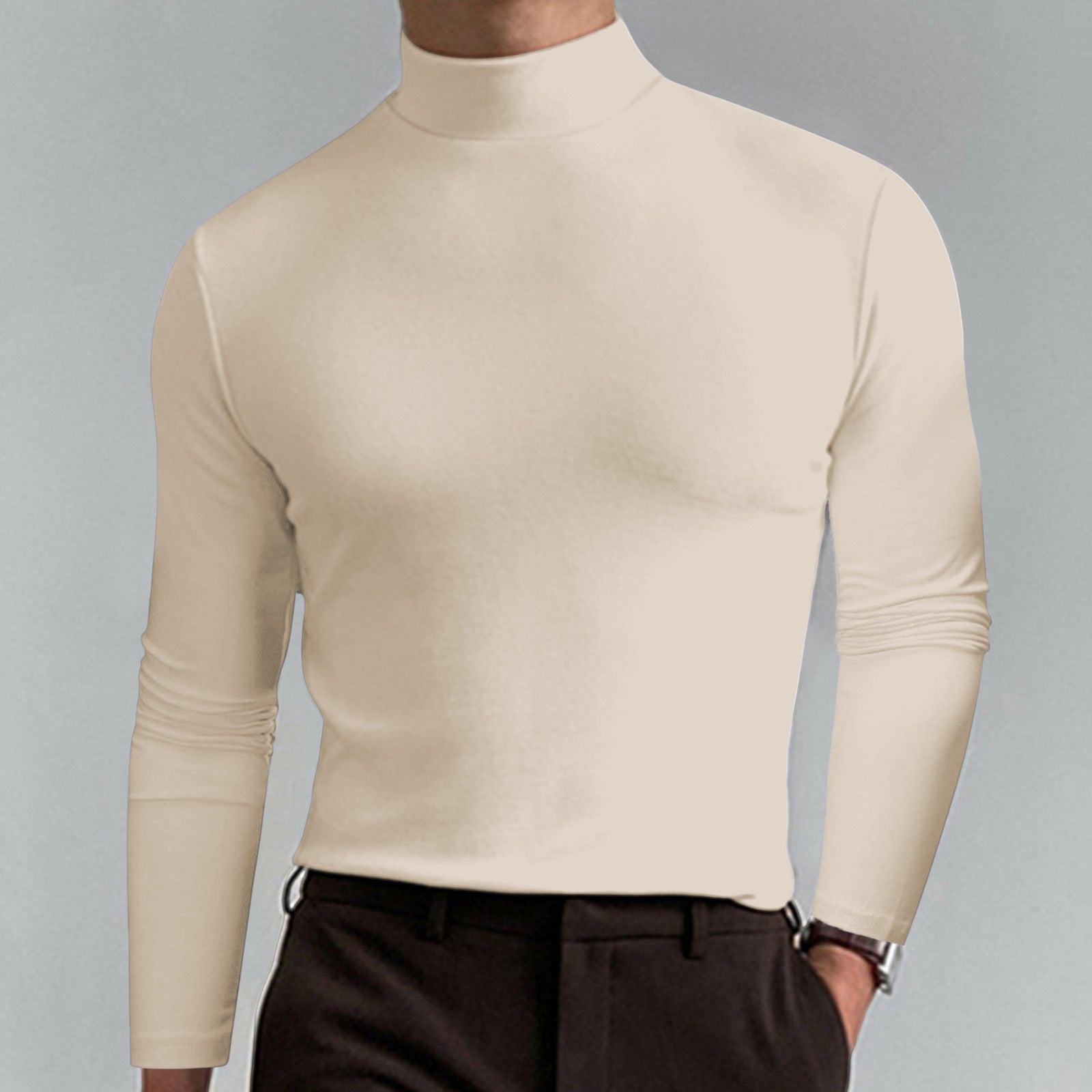 Herren Hochwertiger Rollkragenpullover ShopNory