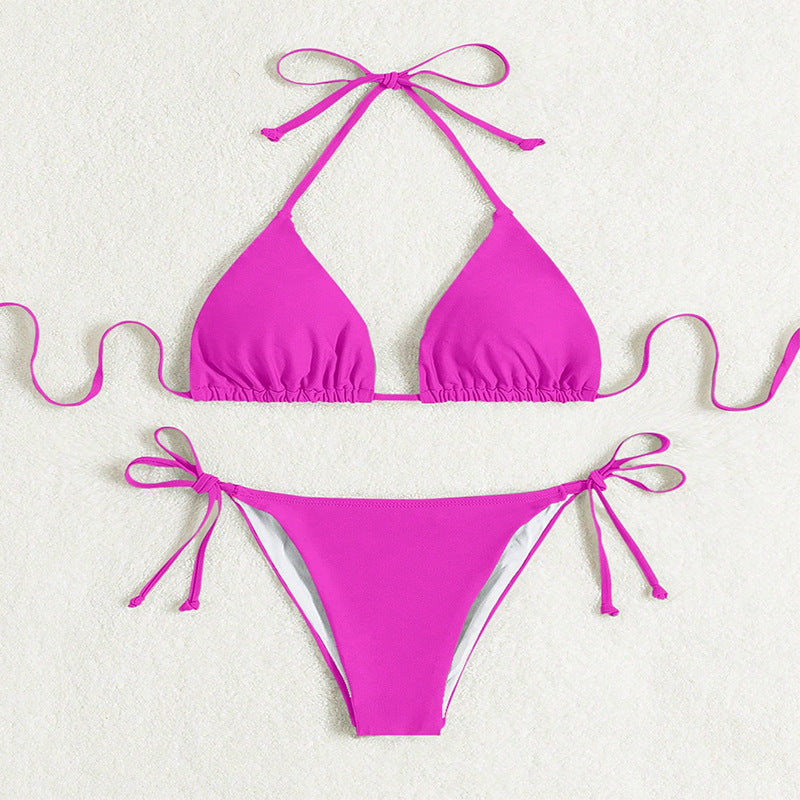 Damen Triangel-Bikini mit verstellbaren Schärpen