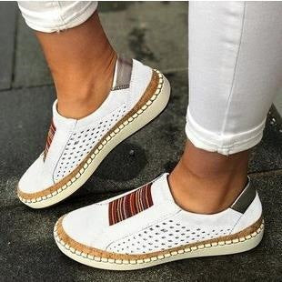 Damen Komfort-Slip-On-Sneaker aus Veloursleder mit elastischem Mehrstreifen-Dehnband und geflochtenem Espadrille-Detail Shop Nory