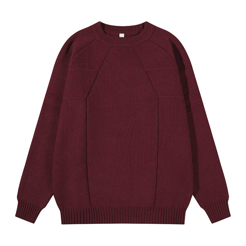 Unisex Grobgestrickter Oversize-Pullover mit Raglanärmeln und strukturierten Einsatznähten Shop Nory