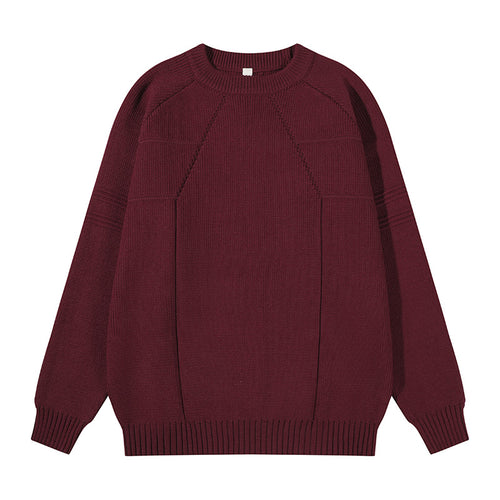 Unisex Grobgestrickter Oversize-Pullover mit Raglanärmeln und strukturierten Einsatznähten Shop Nory