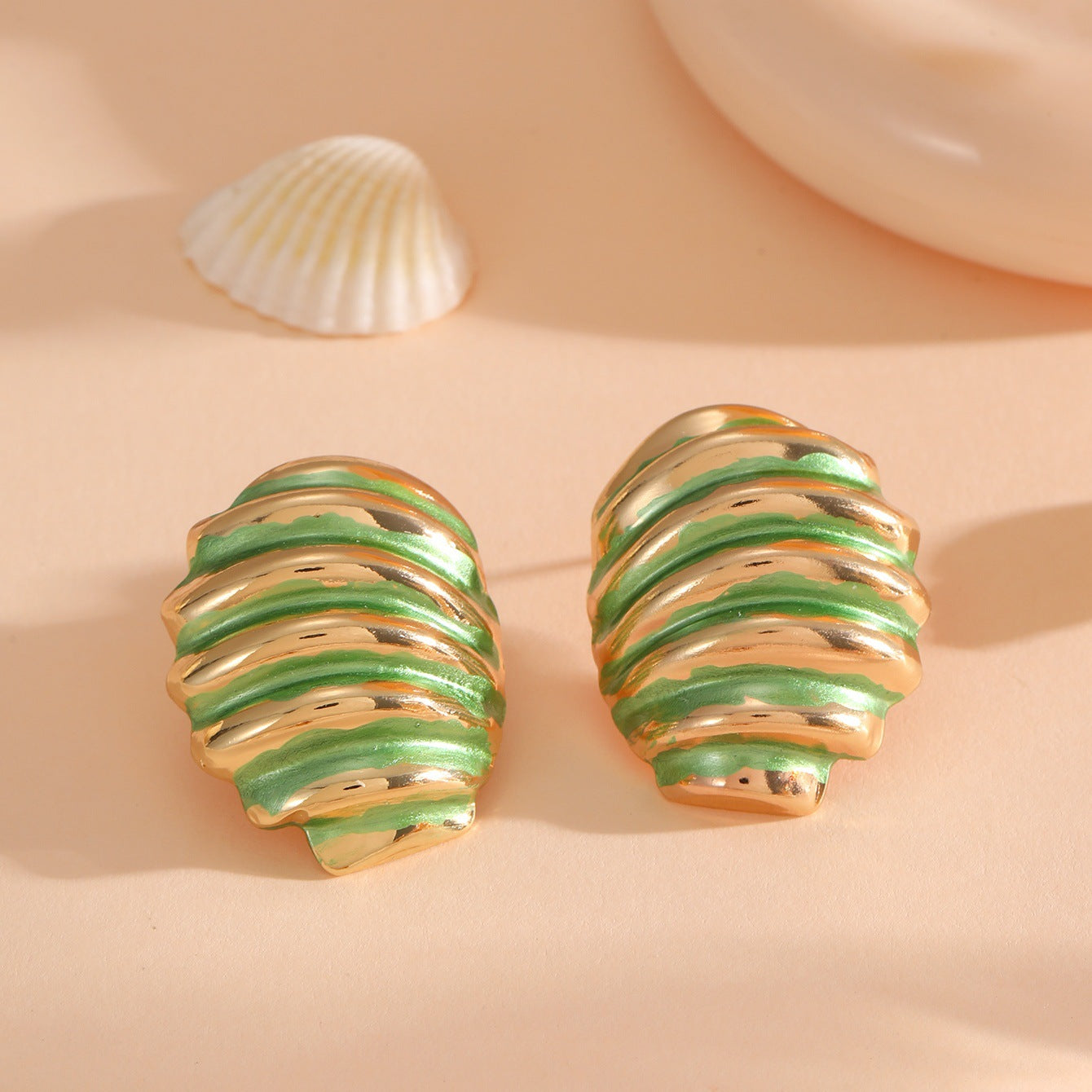 Damen Ohrclips im maritimen Muschel-Design Shop Nory