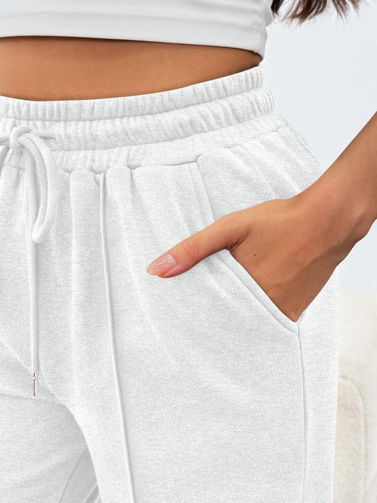 Damen nan komfortable High-Waist Jogginghose mit Kordelzug und tiefen Eingrifftaschen Shop Nory