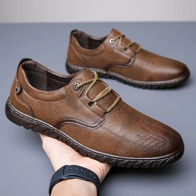 Herren Elegante Ledersneaker Shop Nory