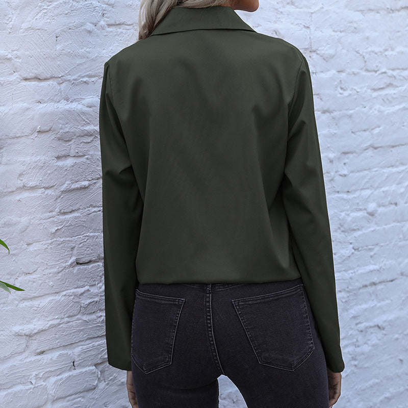 Damen Hemdbluse mit Kordelzug, Brusttaschen & lockerer Passform Shop Nory