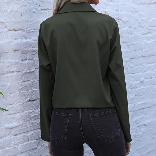 Damen Hemdbluse mit Kordelzug, Brusttaschen & lockerer Passform Shop Nory