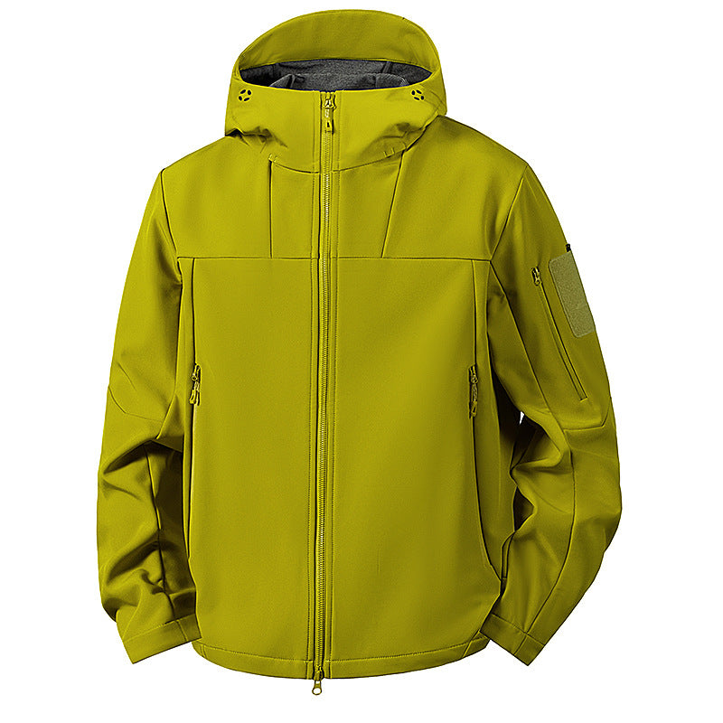 Herren wind- und wasserabweisende Softshelljacke mit Kapuze und taktischen Taschen Shop Nory