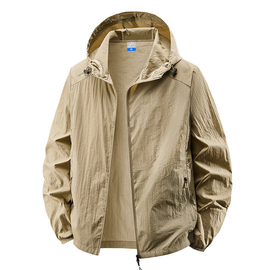 Herren Leichte Outdoorjacke mit verstellbarem Kapuzendesign Shop Nory
