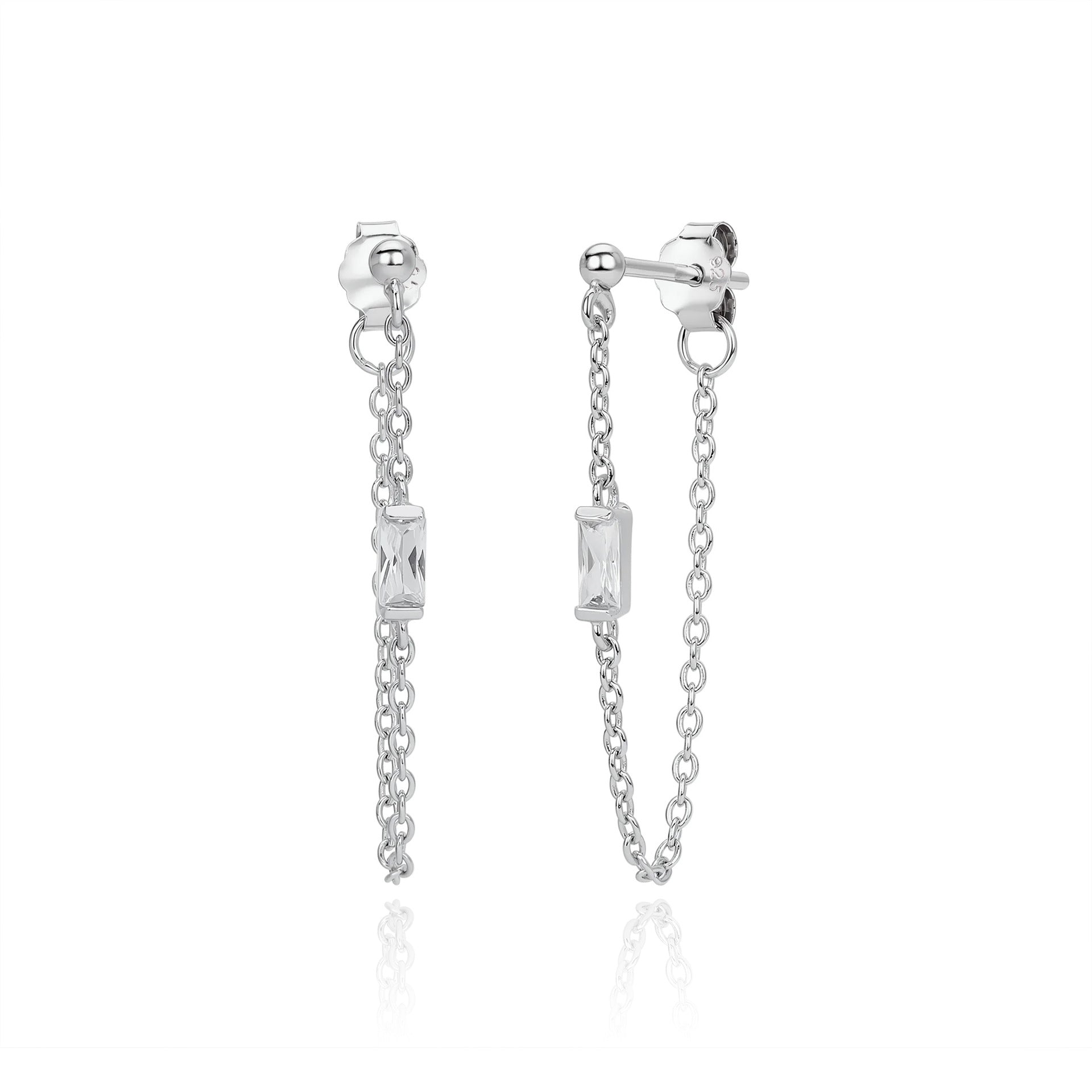Damen Ohrringe mit luxuriösen Zirkonanhängern aus 925 Sterling Silber Shop Nory