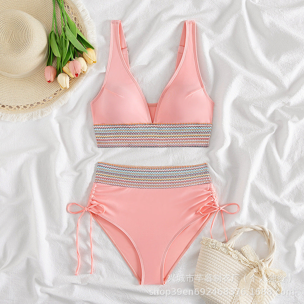 Damen Hochgeschnittener Sportbikini Shopnory