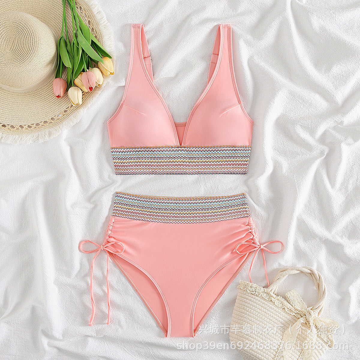 Damen Hochgeschnittener Sportbikini Shopnory