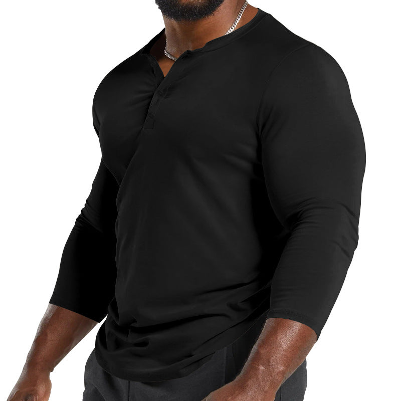 Herren Longsleeve Henley aus leichter Baumwollmischung Shop Nory