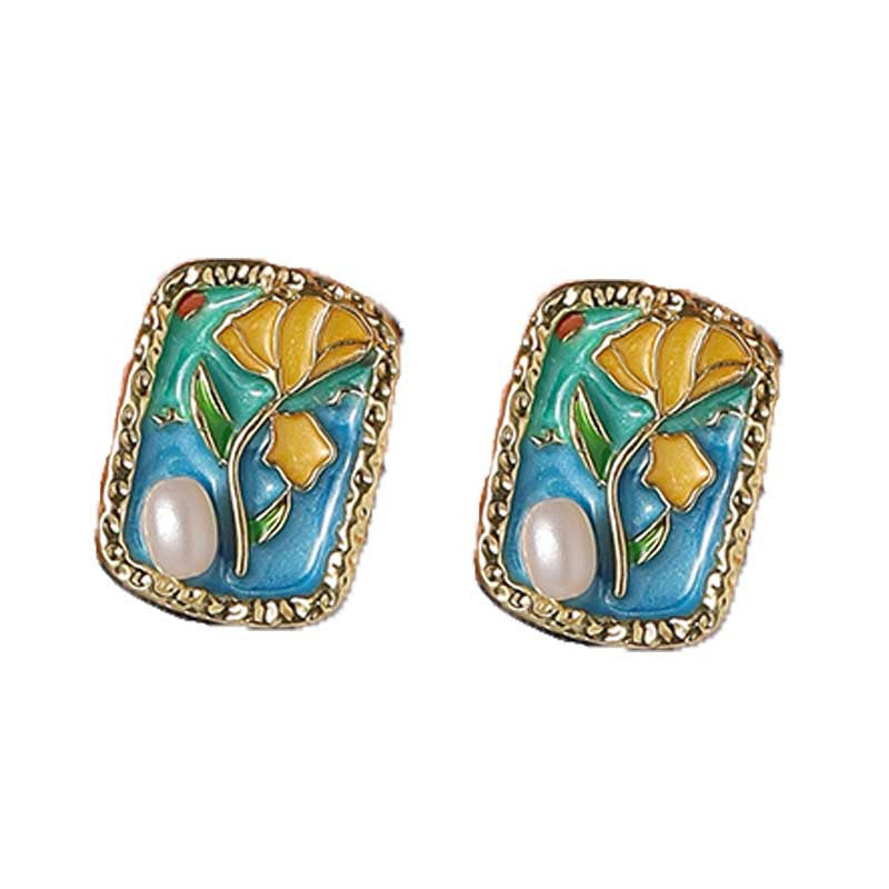 Damen Ohrringe mit elegantem Perl- und Zirkonia-Design Shop Nory