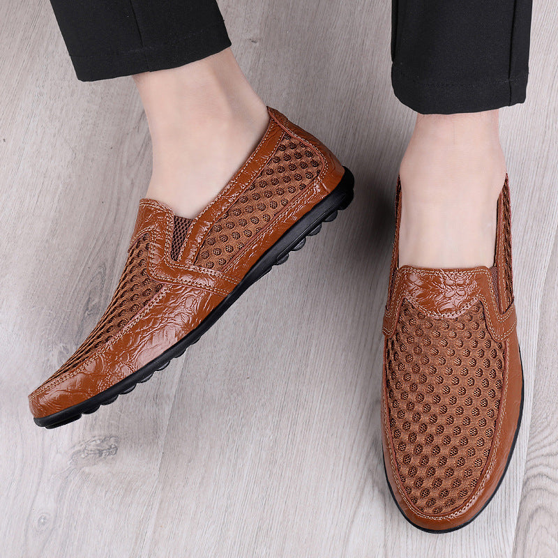Herren Bequeme und atmungsaktive Slippers mit perforiertem Obermaterial