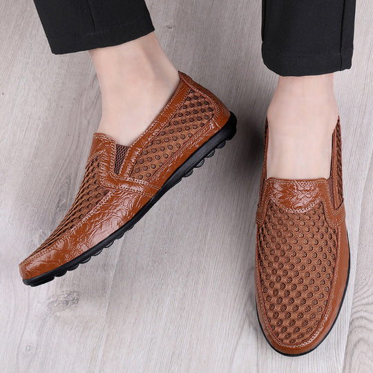 Herren Bequeme und atmungsaktive Slippers mit perforiertem Obermaterial