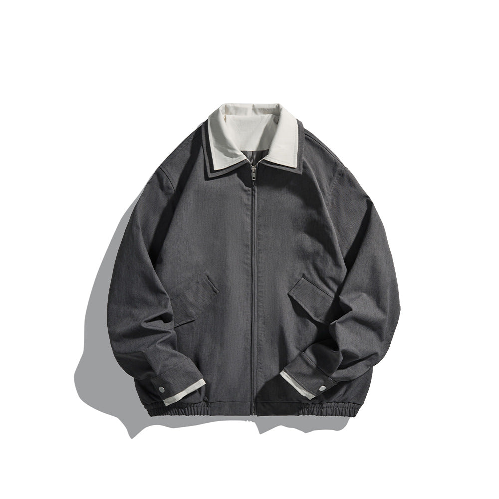 Herren Kurzjacke im Boxy‑Cut aus robustem Canvas mit kontrastierendem Umlegekragen Shop Nory