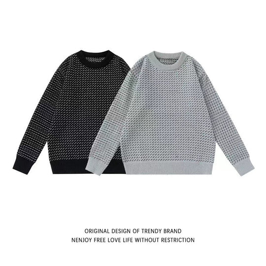 Damen Modischer Grobstrickpullover mit kreativem Muster Shop Nory