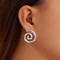 Damen Ohrstecker in zeitgenössischem Spiral-Design Shop Nory