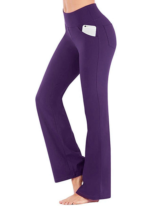 Damen Yoga-Hose mit hohem Bund und flared Schnitt