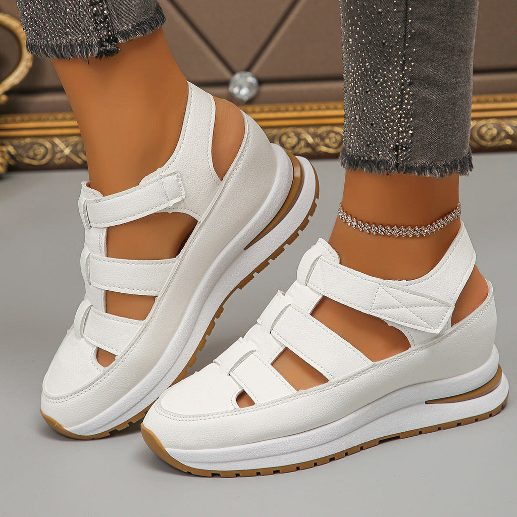 Damen Sportliche Wedge-Sandaletten mit verstellbaren Riemen und rutschfester Sohle