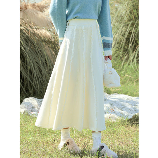 Damen Eleganter und fließender Maxirock Shop Nory