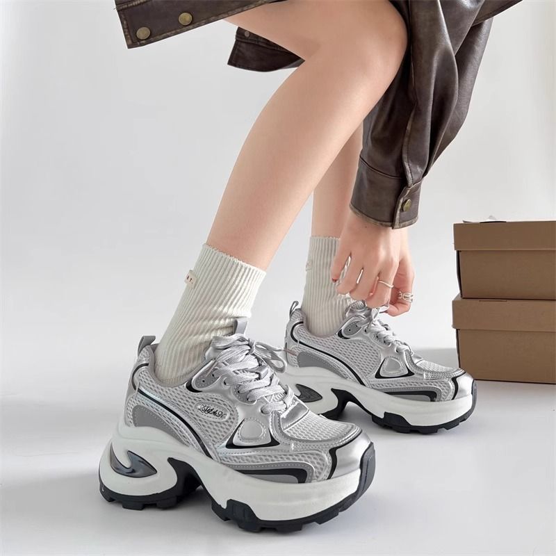 Damen Skulpturale Platform‑Sneaker mit Multi‑Layer Mesh‑ und PU‑Mix Shop Nory