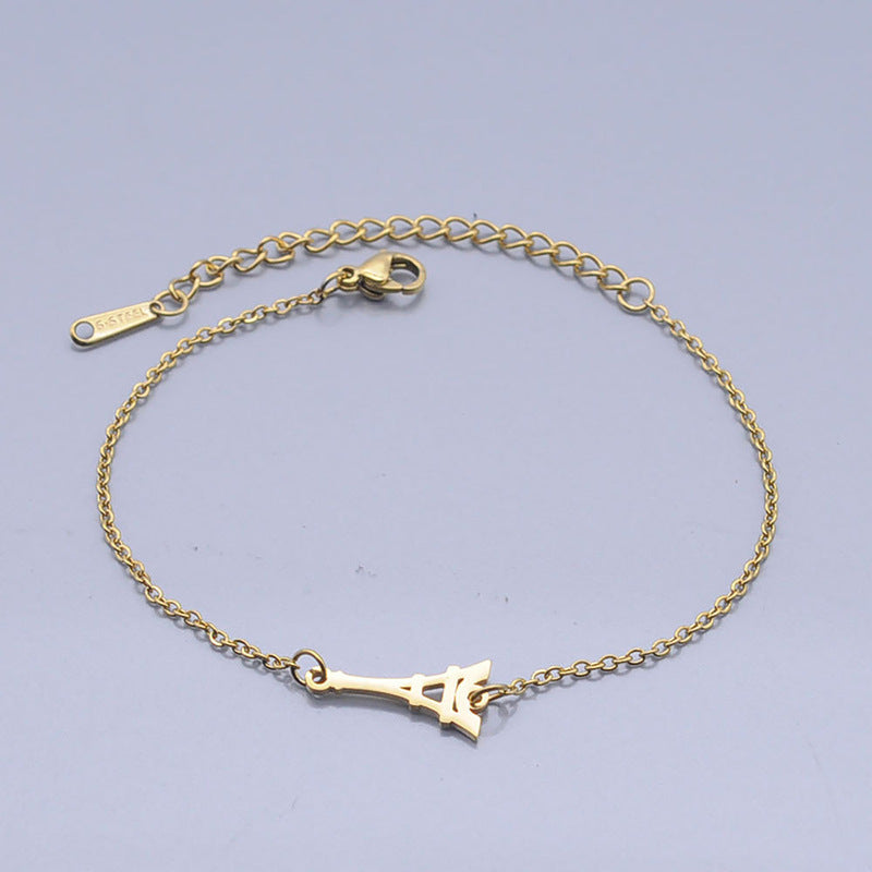 Damen Armband mit filigranem Eiffelturm-Anhänger Shop Nory