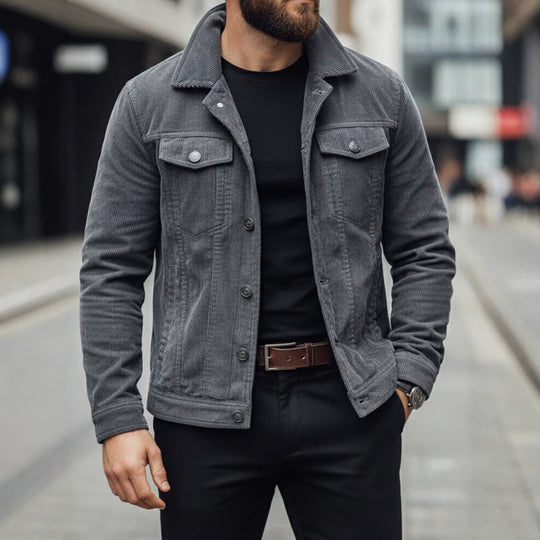 Herren Cordjacke mit Taschen