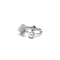 Damen Offener Ring mit floralem Design und Perlenakzent Shop Nory