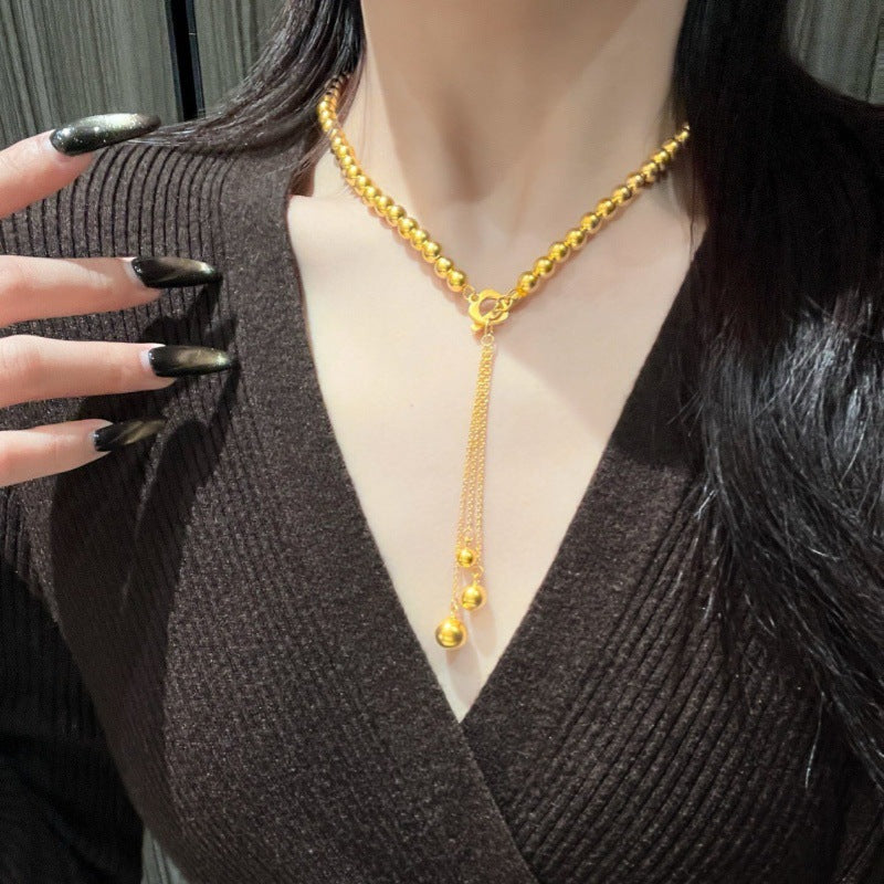 Damen Halskette mit eleganten Perlen und schimmerndem Anhänger Shop Nory