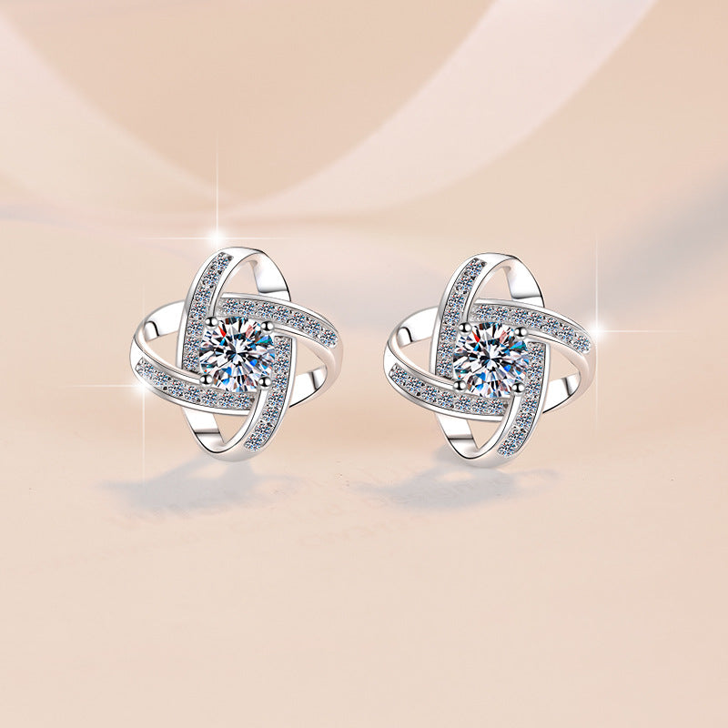 Damen Ohrstecker mit funkelndem Zirkonia-Besatz und elegantem Design Shop Nory