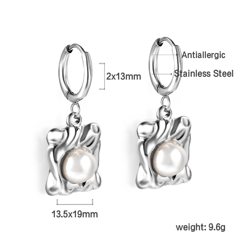 Damen elegante Halskette mit funkelndem Anhänger aus Edelstahl und goldplattierter Kette Shop Nory