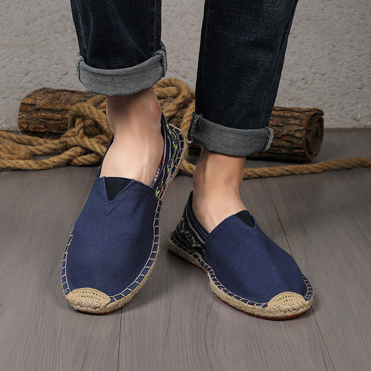 Damen Espadrilles-Slipper aus Canvas mit gewebtem Fersenbereich und geflochtener Jute-Sohle Shop Nory