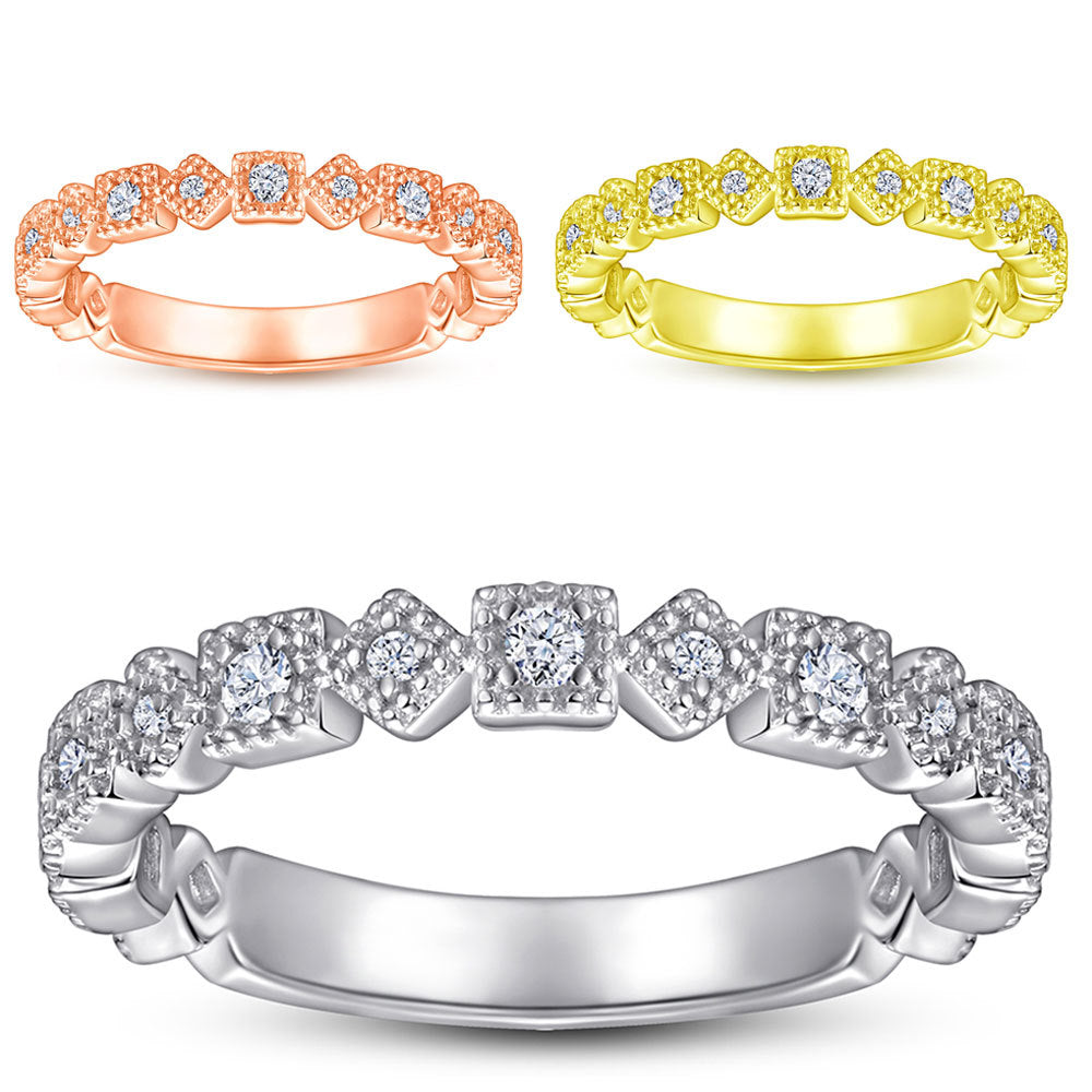 Damen Ring mit funkelnden Zirkonia-Steinen und elegantem Design Shop Nory