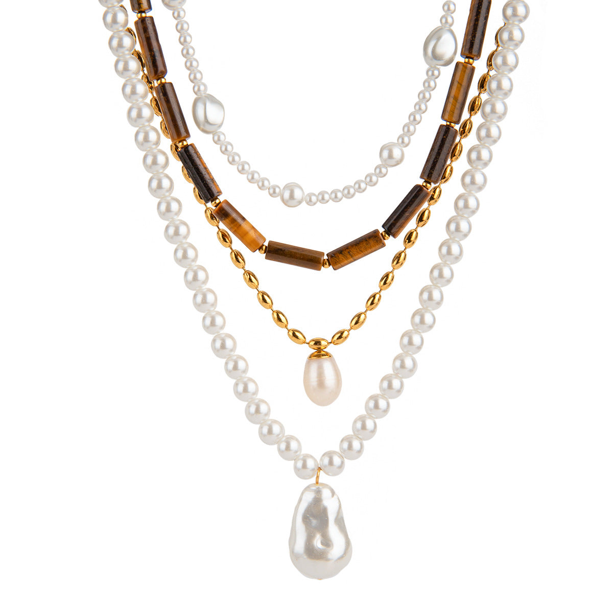 Damen Halskette mit elegantem Perlenanhänger und hypoallergenem Design Shop Nory