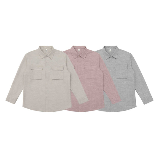 Damen Overshirt-Jacke mit Pattentaschen und verdeckter Druckknopfleiste Shop Nory