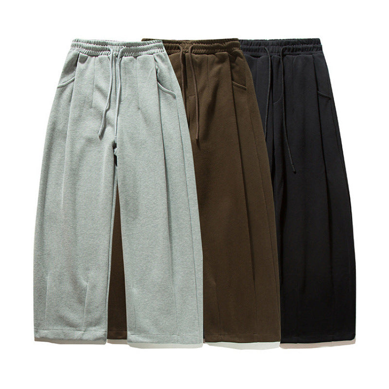 Unisex Weite Jogginghose mit Bundfalten, Elastischem Tunnelzug und Seitentaschen Shop Nory