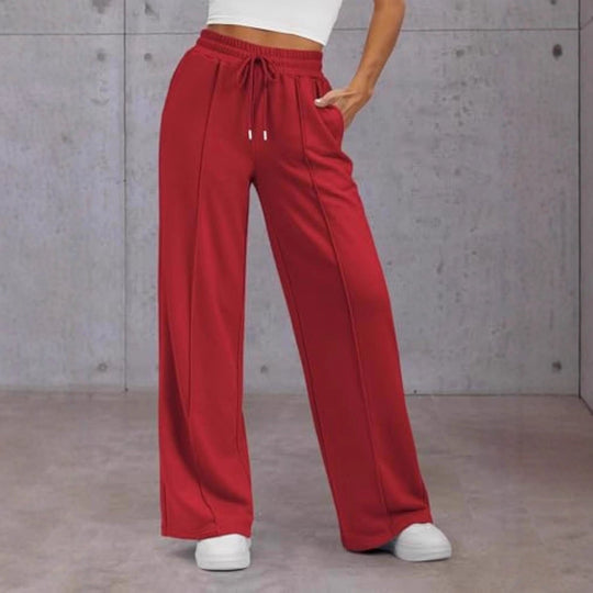 Damen Komfortable Weite Sweatpants mit elastischem Bund und praktischen Taschen