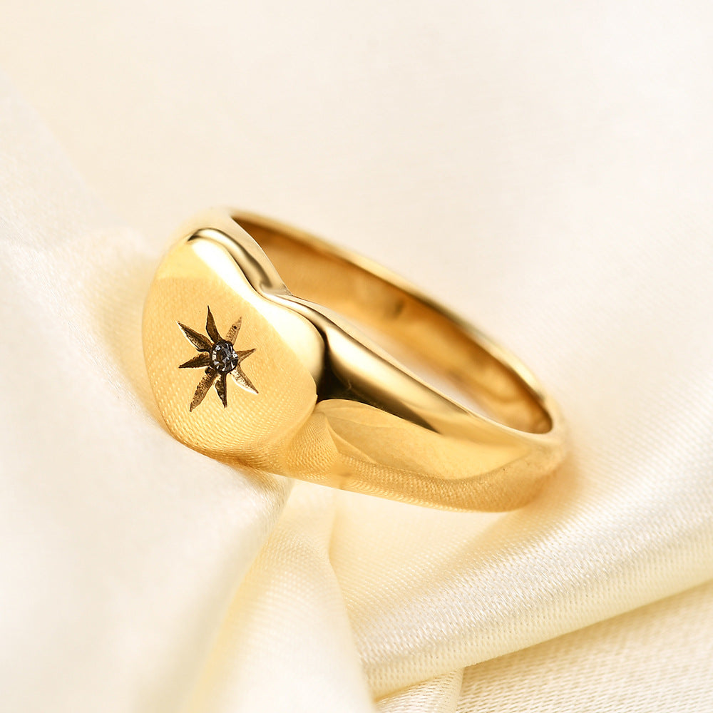 Damen Ring mit kunstvollem Sternmotiv und hochwertiger Oberfläche Shop Nory