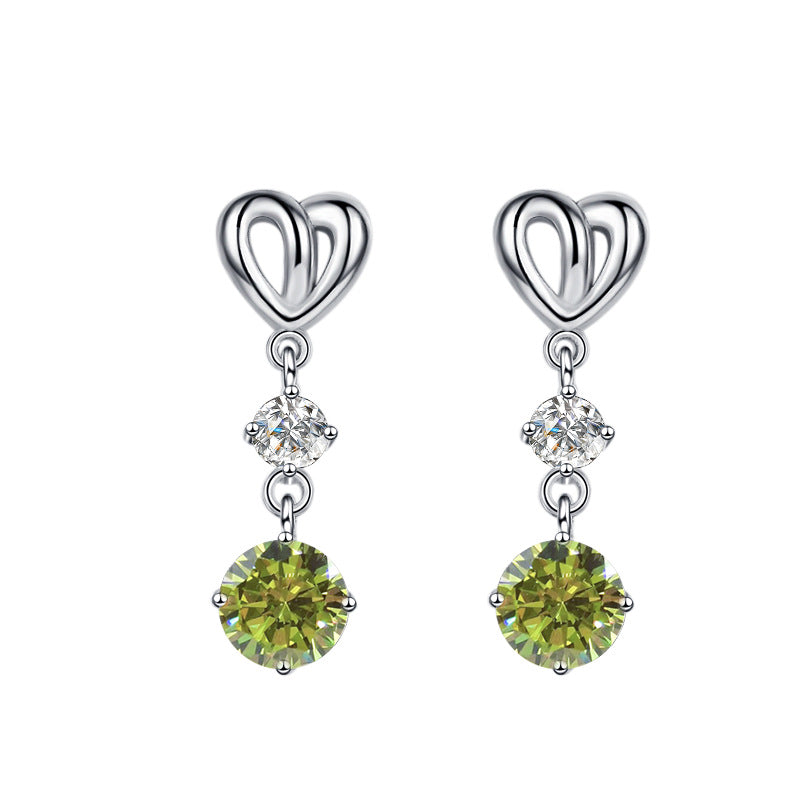 Damen Ohrhänger mit herzlichem Design und strahlendem Zirkonia Shop Nory