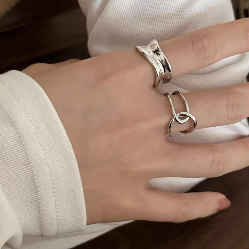 Damen Offener Ring mit kreativem Knoten-Design Shop Nory