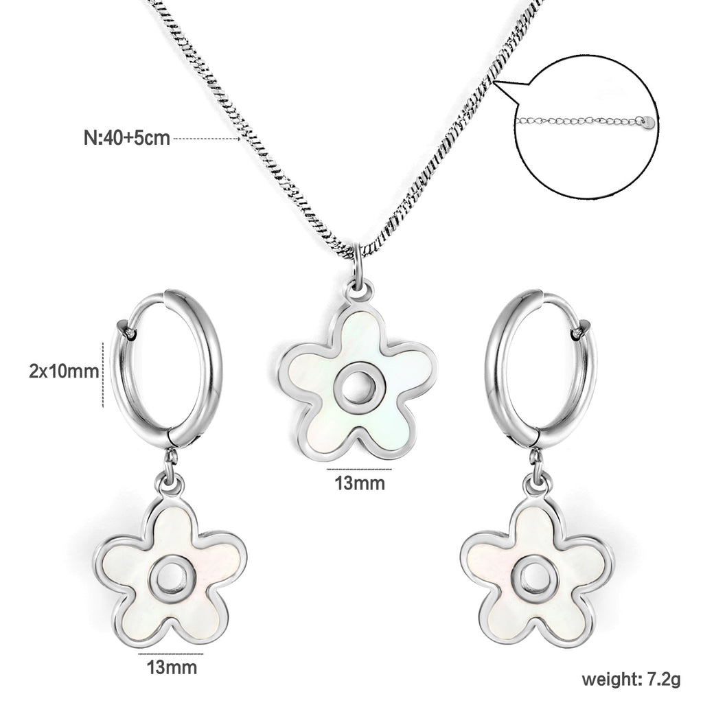 Damen Schmuckset mit elegantem Kristallanhänger und passenden Ohrsteckern Shop Nory
