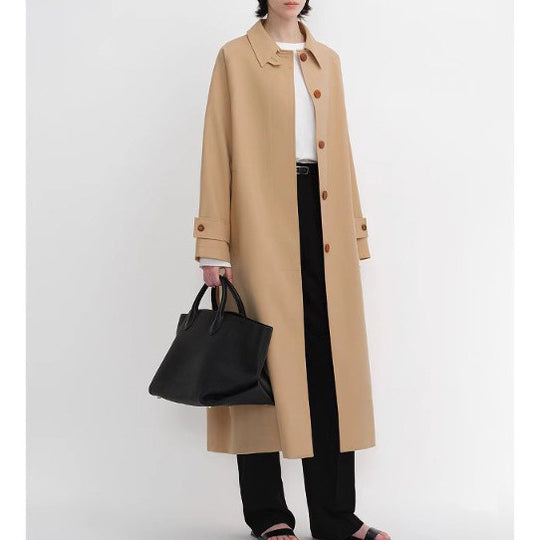 Damen Elegante lange Trenchcoat Shop Nory
