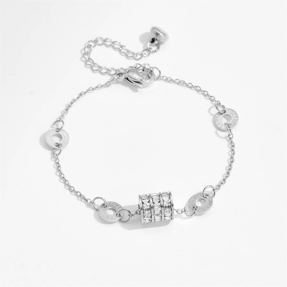 Damen Elegante Armkette mit funkelnden Zirkonia und modernem Design Shop Nory
